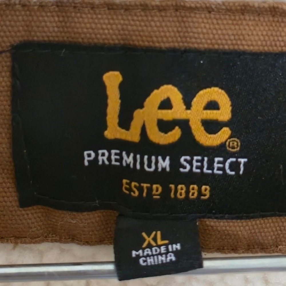 Lee Premium Select Mens XL Brown Sherpa Lined Canvas Workwear Vest - Picture 5 of 8
